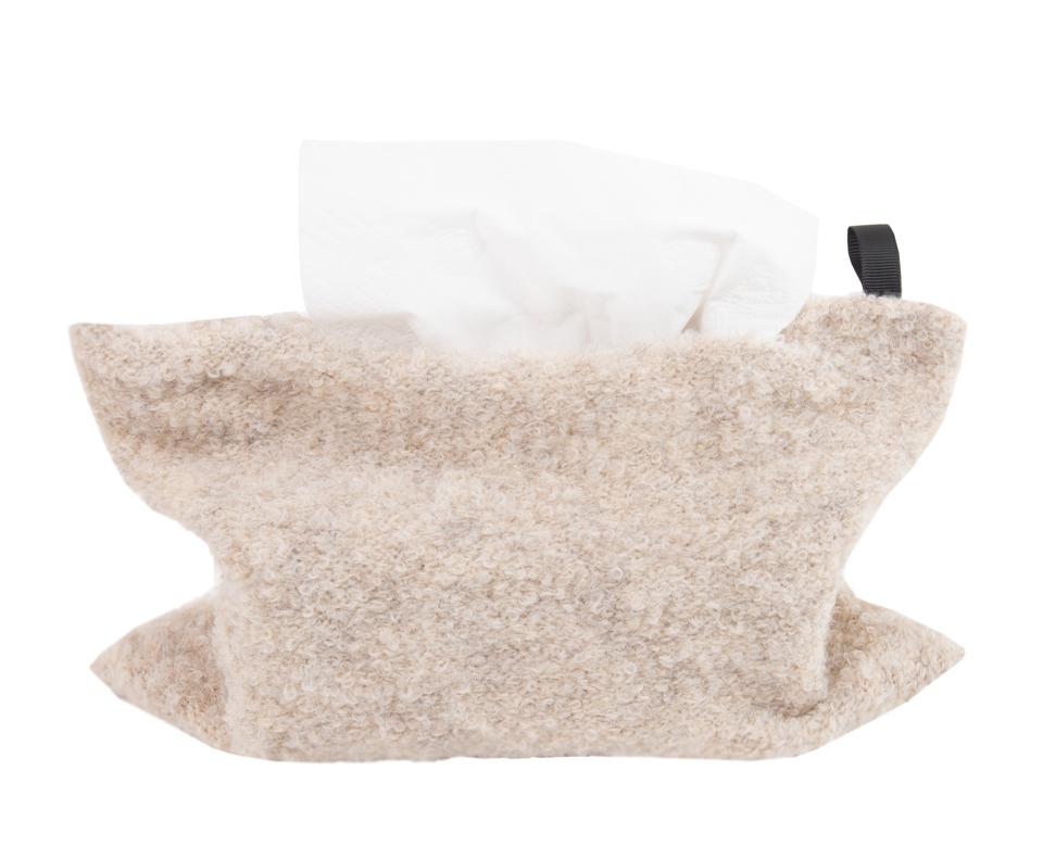 Recipient pentru Șervețele Fluff 25x15x20 cm, Țesătură Buclé Bej - SHP [2]