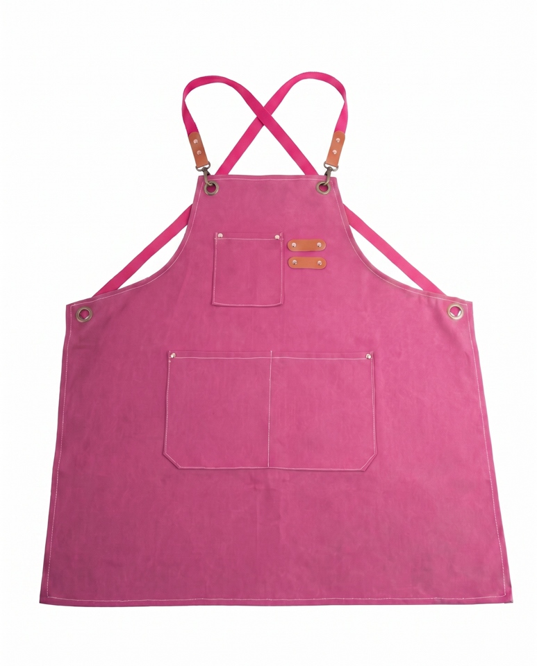 Șorț Pinky 74x68x74 cm, Pânză și Ecopiele Roz - SHP [2]