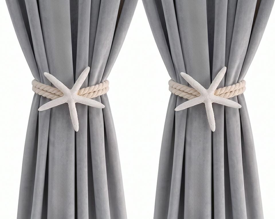 Bucatarie - Set de 2 Suporturi pentru Perdele Starfish 60x13x60 cm - SHP