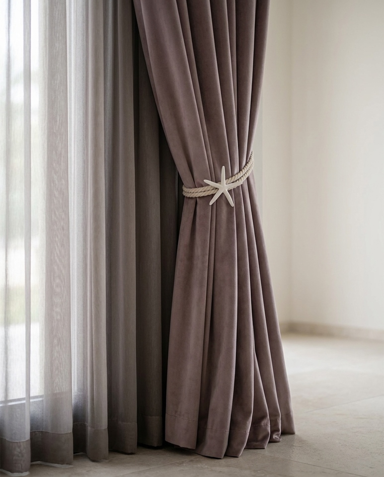 Set de 2 Suporturi pentru Perdele Starfish 60x13x60 cm - SHP [6]