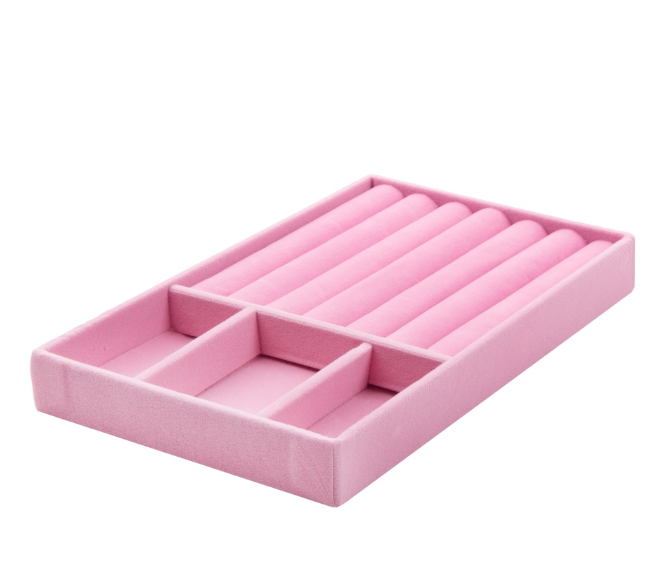 Set de 4 Organizatoare de Bijuterii Sorrel 21x2,2x12,5 cm, Catifea Roz - SHP [5]