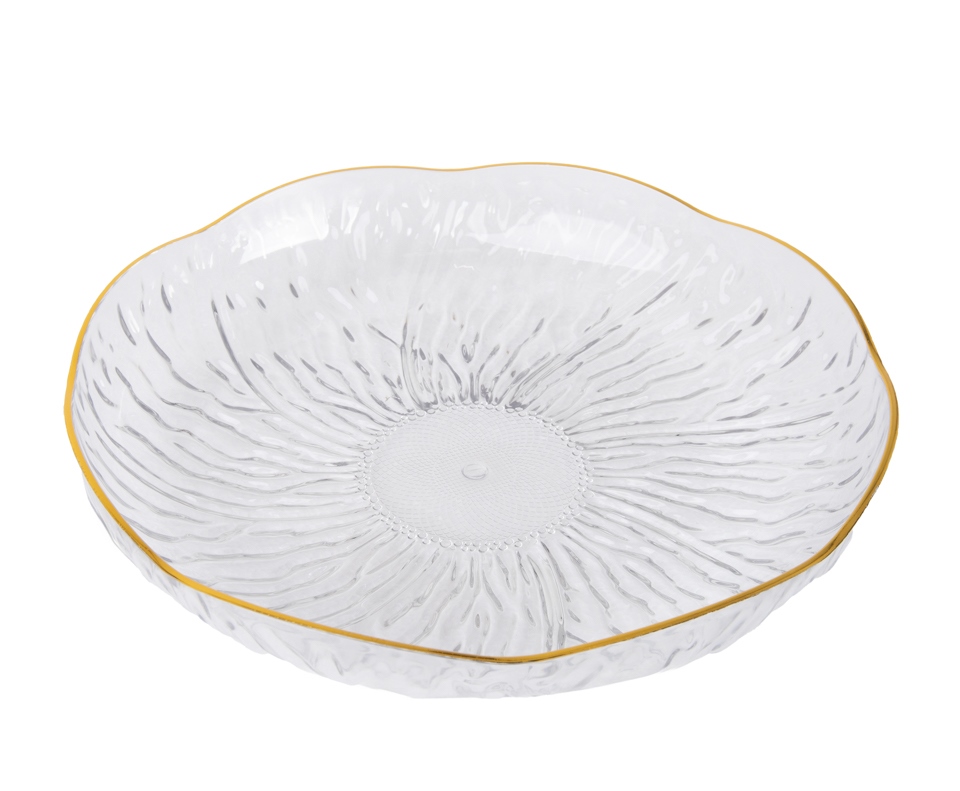 Set de 3 farfurii Ralph, Acril Transparent Auriu - SHP [2]