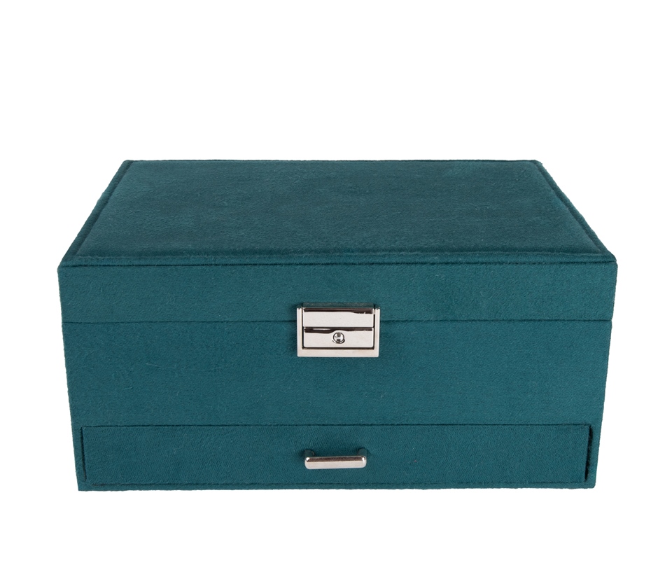 Organizer pentru Bijuterii Royal 24,5x17x11 cm, Poliester Verde - SHP [4]