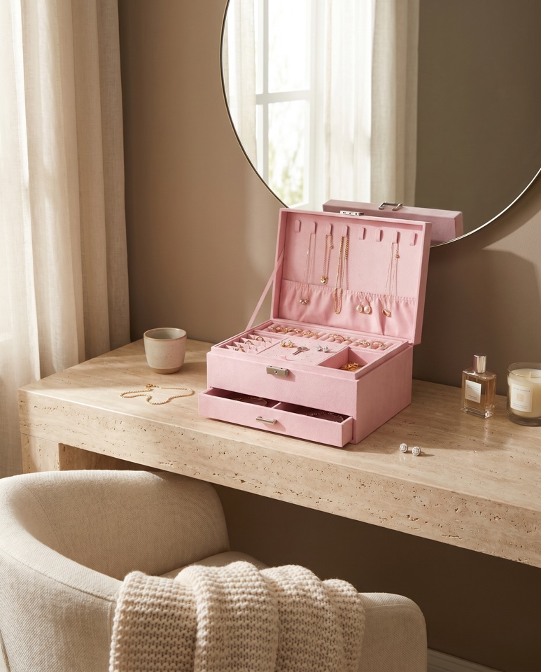 Organizer pentru Bijuterii Royal 24,5x17x11 cm, Roz - SHP [6]
