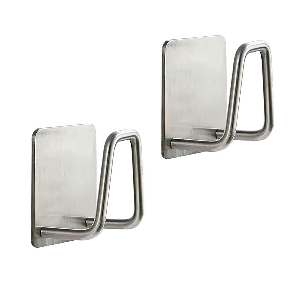 Cutii decorative - Set de 2 Suporturi pentru Burete Pomax 5x3,5x5 cm, Metal Argintiu - SHP