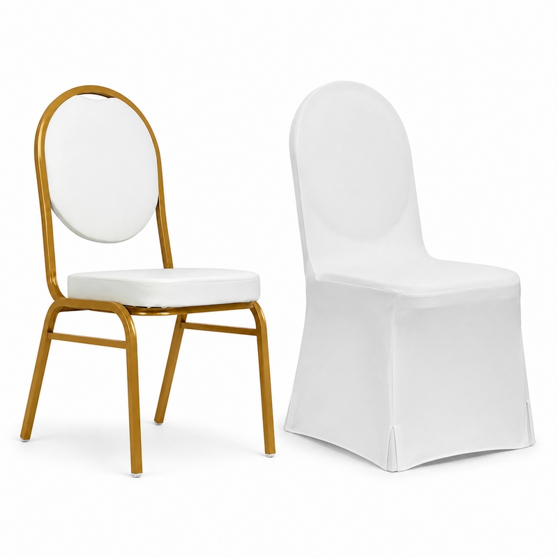 Scaune - Scaun Hestia 44x56x93,5 cm, Piele Ecologică Auriu - King Home