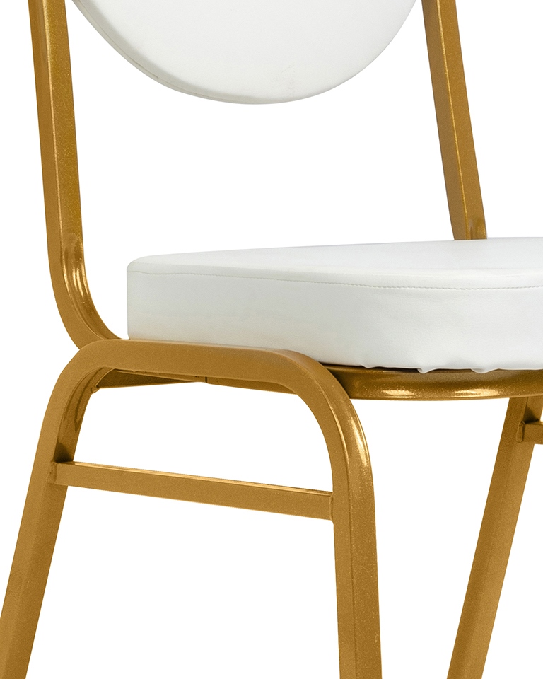 Scaun Hestia 44x56x93,5 cm, Piele Ecologică Auriu - King Home [5]