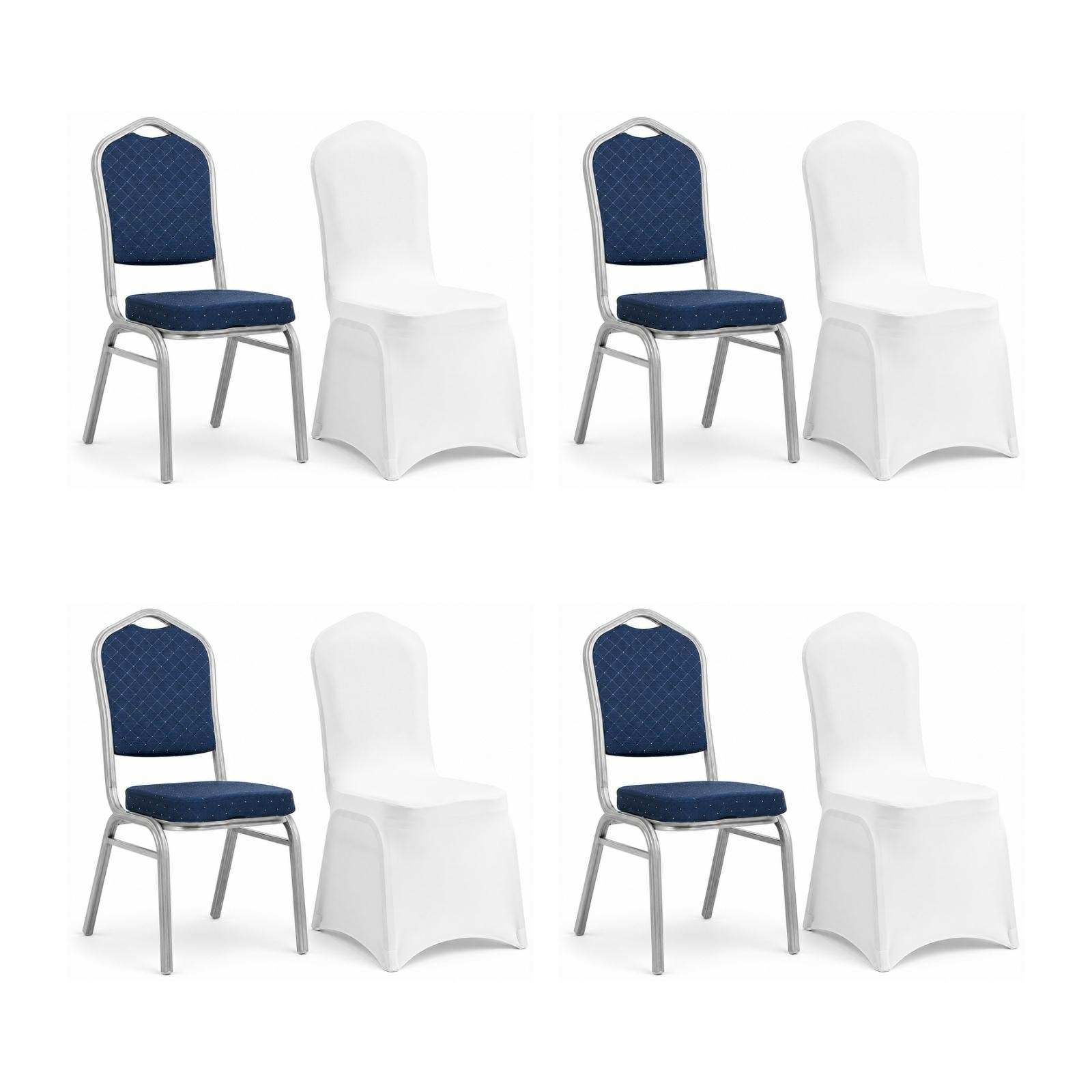 Scaune - Set de 4 Scaune Ares 46x58x93,5 cm, Burete Bleumarin - King Home