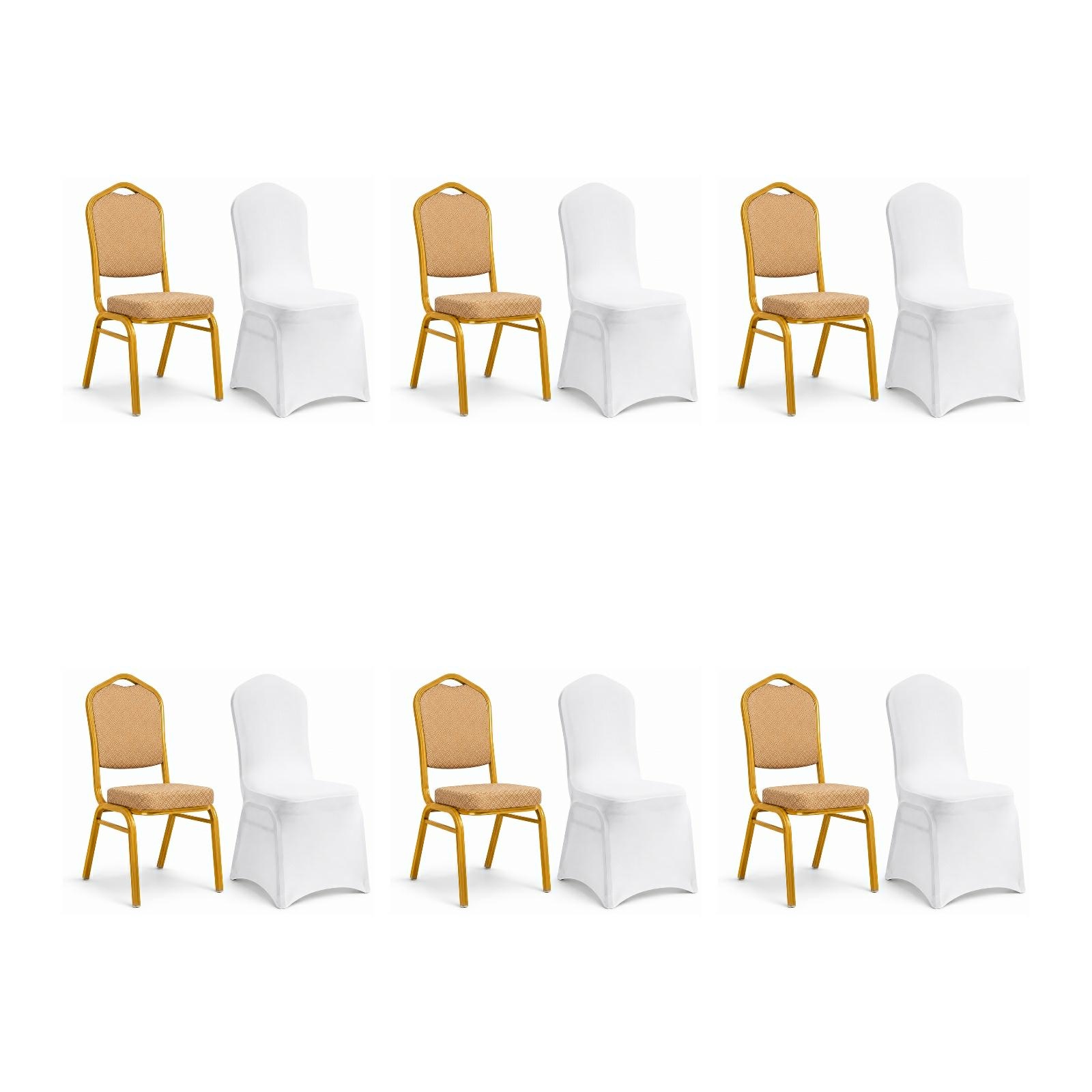 Scaune - Set de 6 Scaune Hera 46x58x93,5 cm, Vopsit în Câmp Electrostatic - King Home