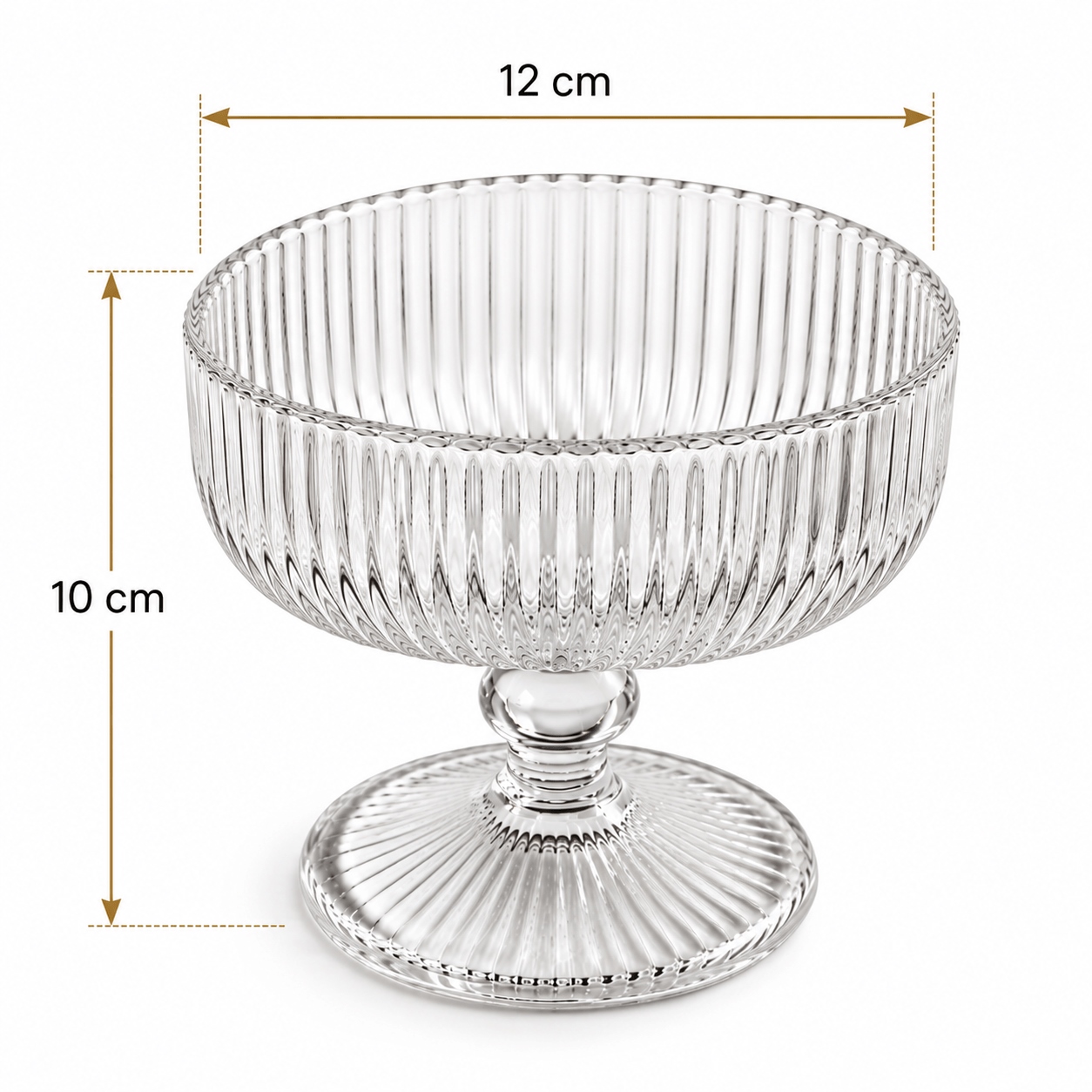 Set de 2 boluri pentru desert Deseo 12x12x10 cm, Sticlă Transparent - SHP [4]
