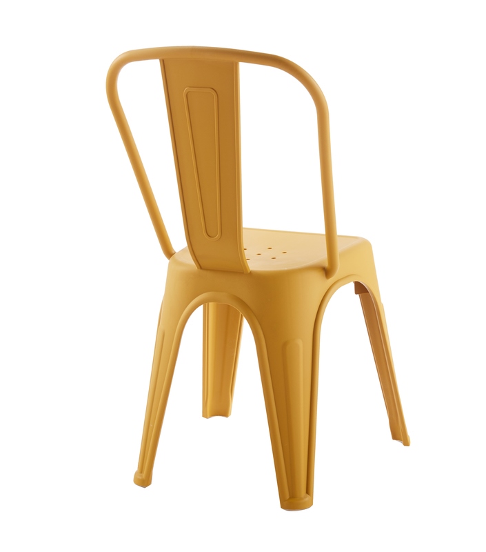 Set de 4 Scaune Tower Paris PP 46x50x86 cm, Plastic Galben Mat - King Home [3]