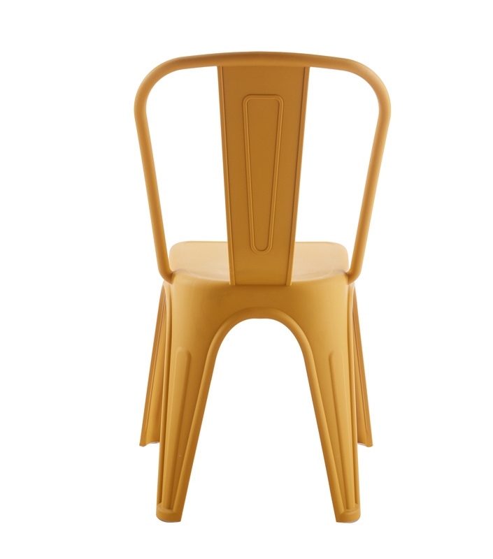 Set de 4 Scaune Tower Paris PP 46x50x86 cm, Plastic Galben Mat - King Home [4]