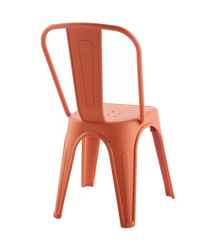 Set de 2 Scaune Tower Paris PP 46x50x86 cm, Plastic Portocaliu Mat - King Home [4]