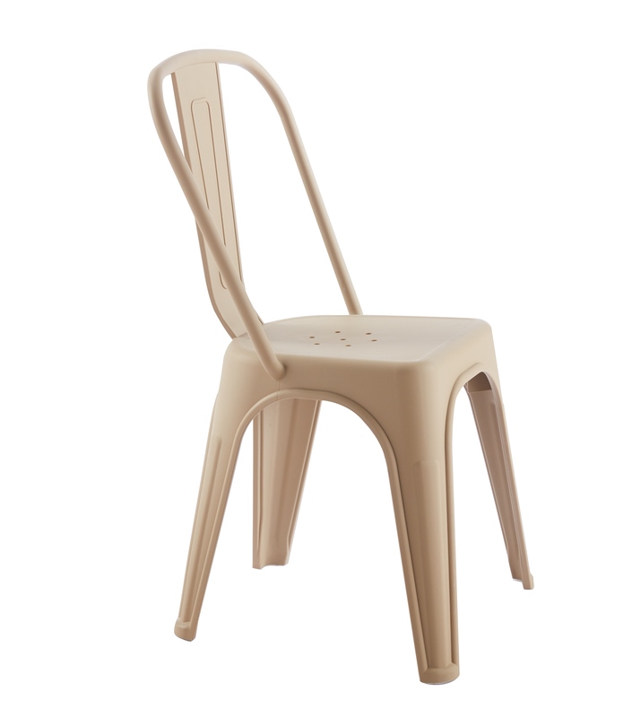 Set de 2 Scaune Tower Paris PP 46x50x86 cm, Plastic Durabil Bej Mat - King Home [3]
