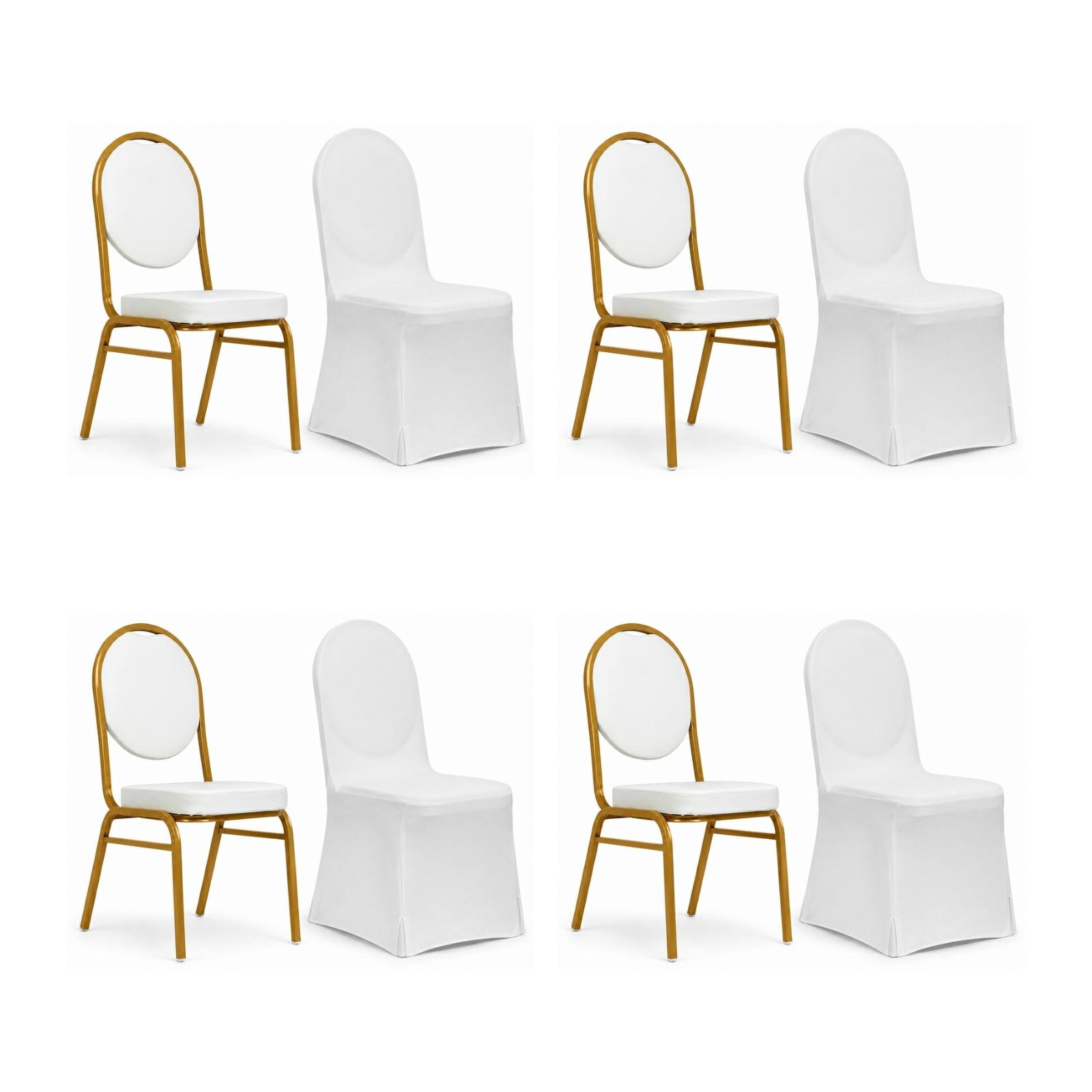 Scaune - Set de 4 Scaune Hestia 44x56x93,5 cm, Piele Ecologică - King Home