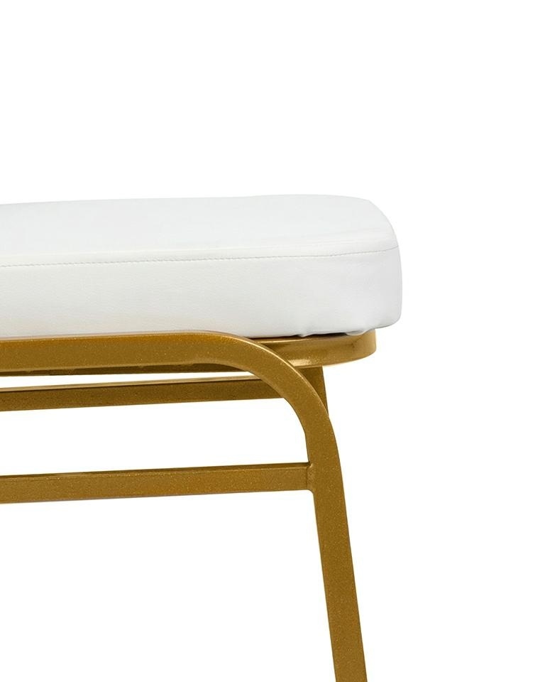 Set de 6 Scaune Hestia 44x56x93,5 cm, Piele Ecologică Alb - King Home [3]
