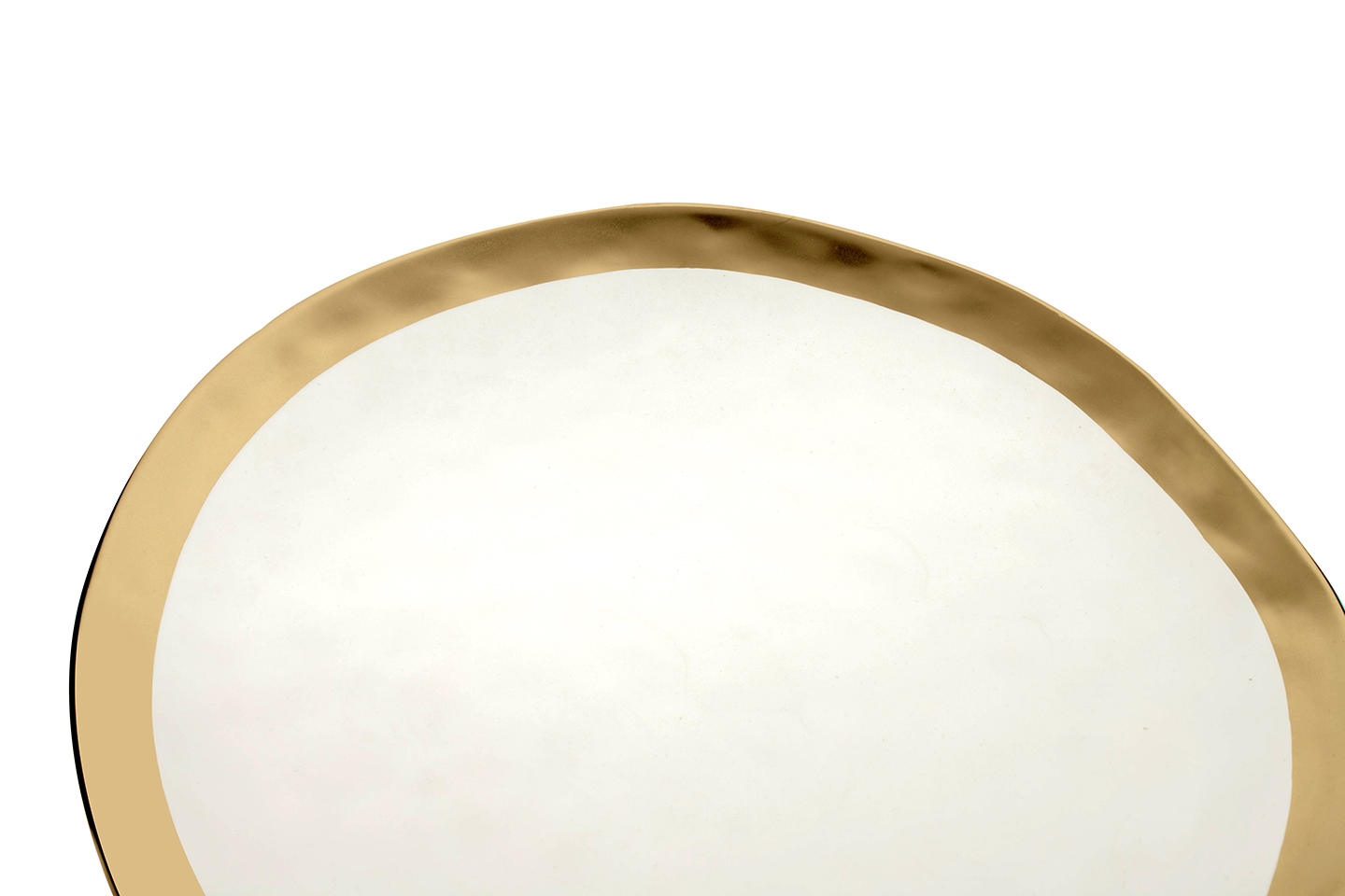 Set de 2 Farfurii Bell 38x2,6x36,8 cm, Porcelany Szkliwionej Alb-Auriu - Kare Design [4]