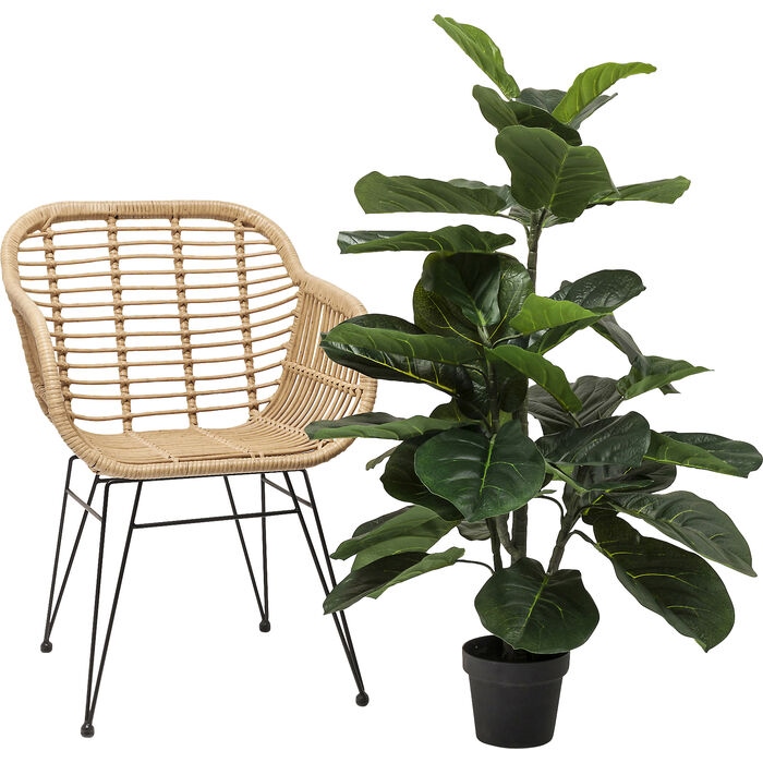Plantă Decorativă Fiddle Leaf 30x17x120 cm, Polietilen Verde - Kare Design [4]