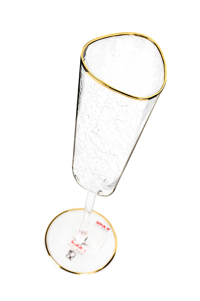 Pahar de Șampanie Hommage 5x5x26 cm, Sticlă Transparent Auriu - Kare Design [2]