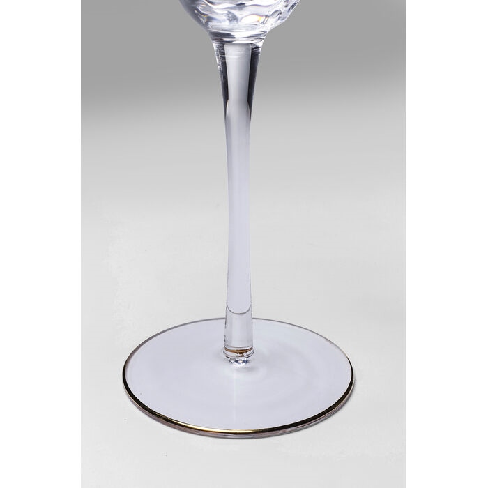 Set de 4 Pahare de Martini Hommage 8x12x18,5 cm, Sticlă Finisaj cu Margini Aurii - Kare Design [4]