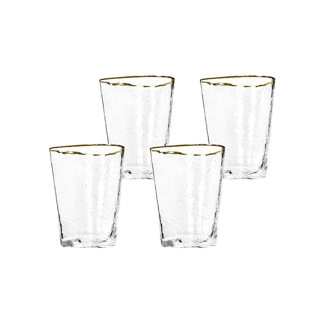 Bucatarie - Set de 4 Pahare Hommage 300 9x9x10,4 cm, Sticlă Transparent - Kare Design