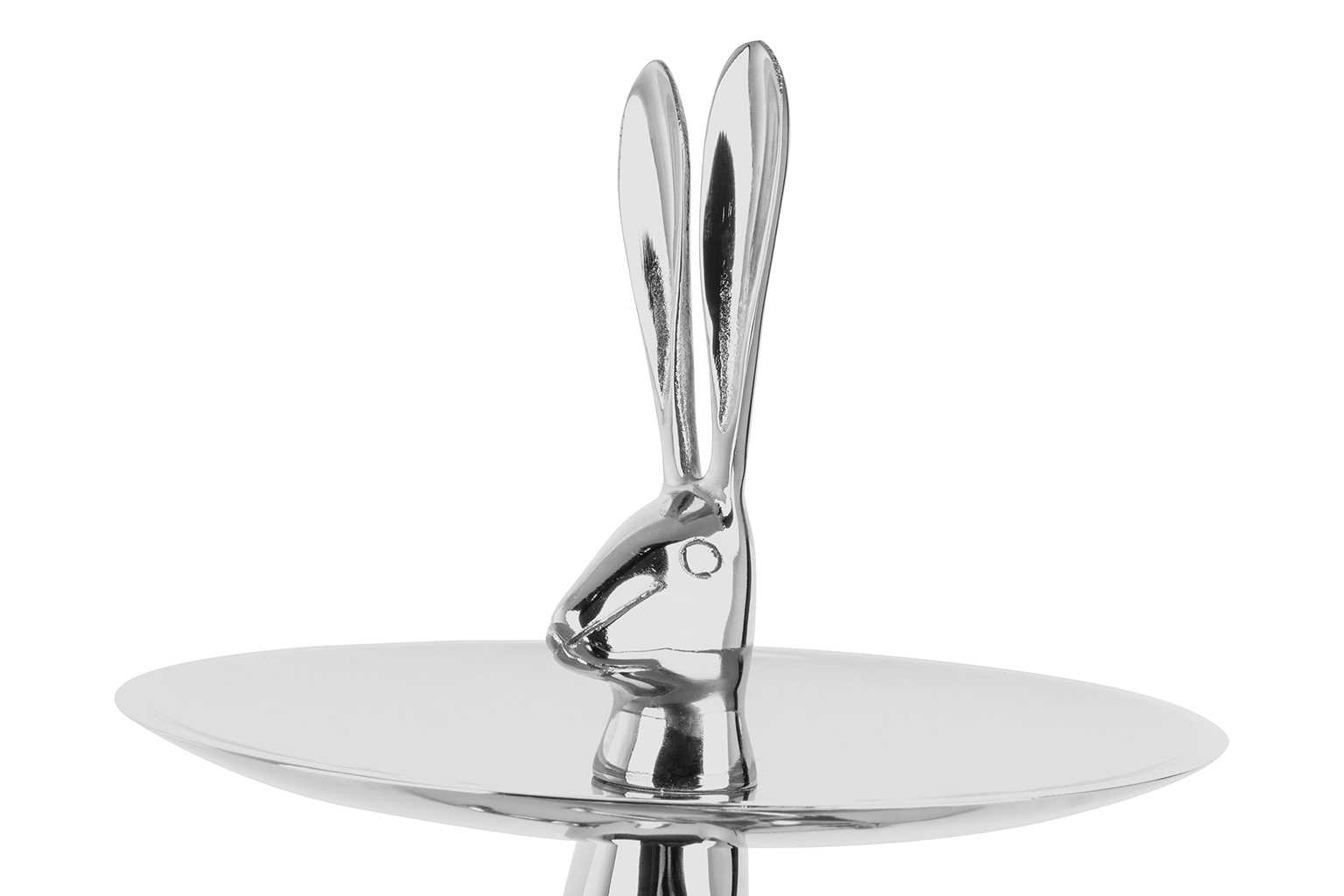 Platou / Etajeră Bunny 34x34x44 cm, Aluminiu Argintiu - Kare Design [3]
