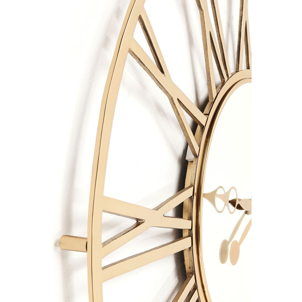 Ceas Decorativ Giant 120x7x120 cm, Oglindă și Oțel Inoxidabil Auriu - Kare Design [3]