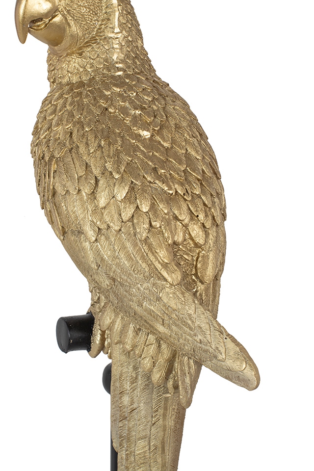 Decorațiune de Podea Parrot 23x25x116 cm, Rășină Polimerică Auriu - Kare Design [6]