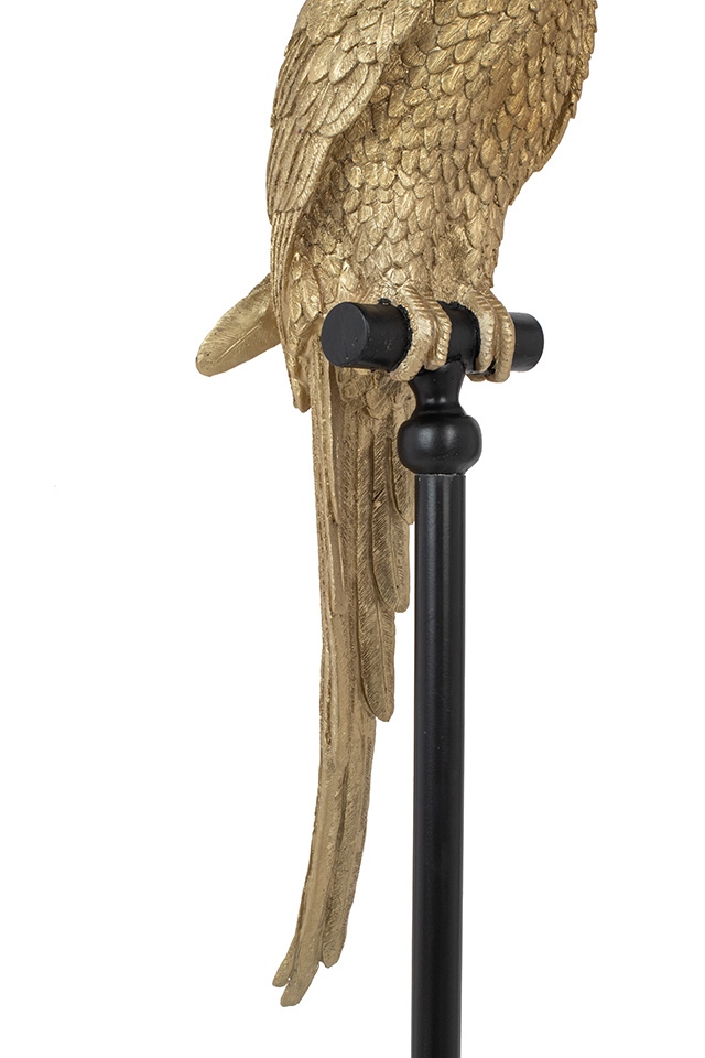 Decorațiune de Podea Parrot 23x25x116 cm, Rășină Polimerică Auriu - Kare Design [9]