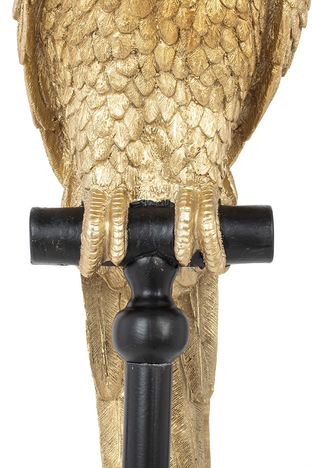 Decorațiune de Podea Parrot 23x25x116 cm, Rășină Polimerică Auriu - Kare Design [7]