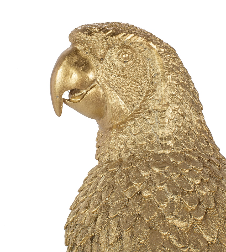 Decorațiune de Podea Parrot 23x25x116 cm, Rășină Polimerică Auriu - Kare Design [8]