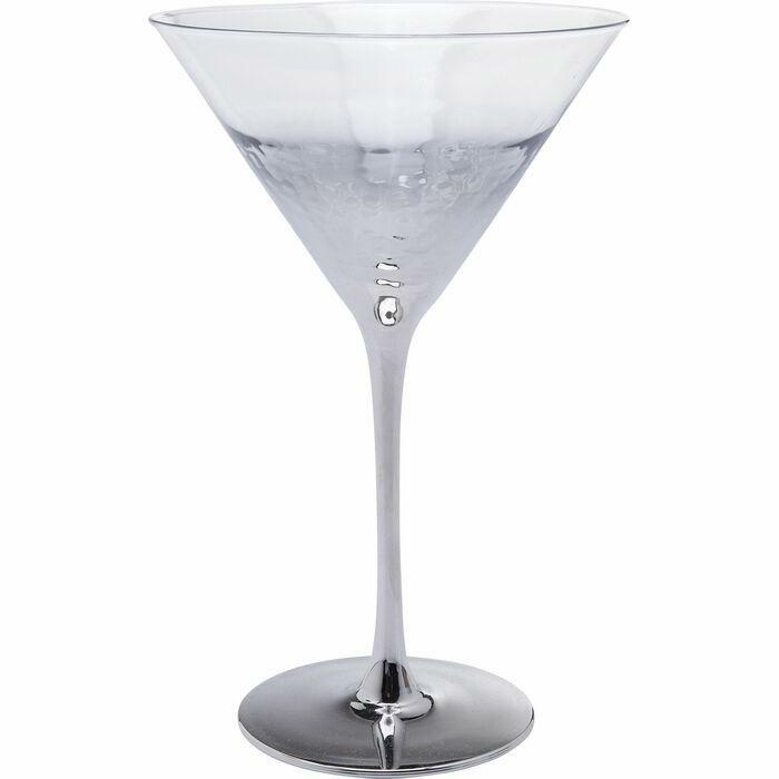 Set de 4 Pahare pentru Martini Night Sky 300 11,9x11,9x19 cm, Sticlă Transparent Argintiu, Lucitor - Kare Design [2]