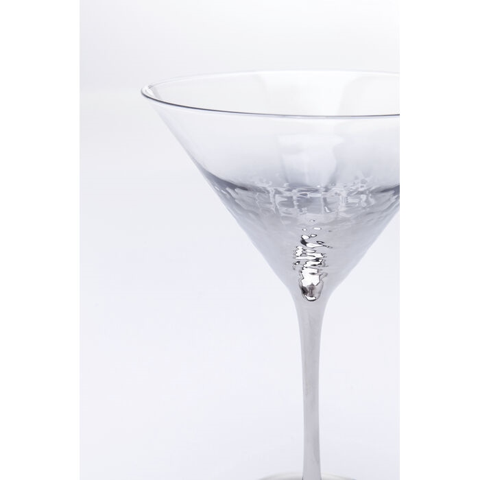 Set de 4 Pahare pentru Martini Night Sky 300 11,9x11,9x19 cm, Sticlă Transparent Argintiu, Lucitor - Kare Design [3]