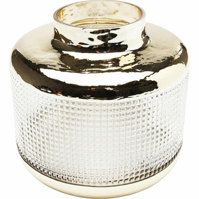 Produse - Vază Decorativă La Noble 19,5x19,5x19 cm, Sticlă Auriu - Kare Design