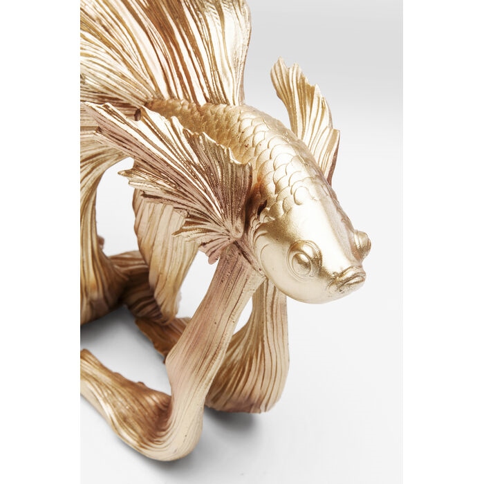 Decorațiune Betta Fish S 33,5x14x36,5 cm, Rășină Organică Auriu - Kare Design [2]