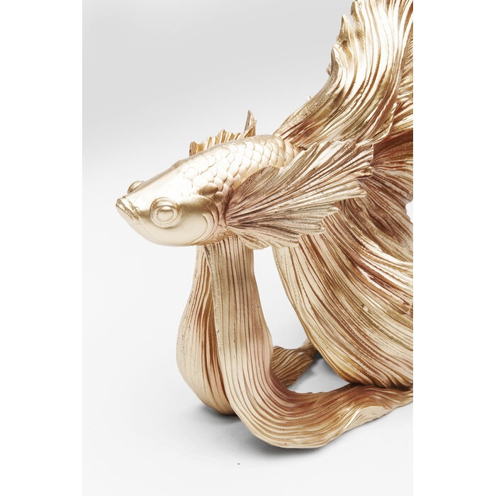 Decorațiune Betta Fish S 33,5x14x36,5 cm, Rășină Organică Auriu - Kare Design [3]