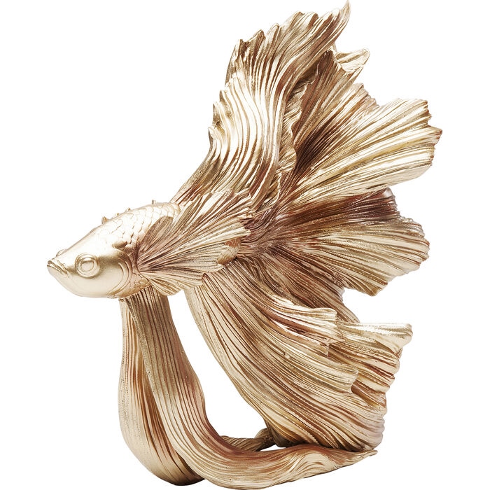 Decorațiune Betta Fish S 33,5x14x36,5 cm, Rășină Organică Auriu - Kare Design [5]