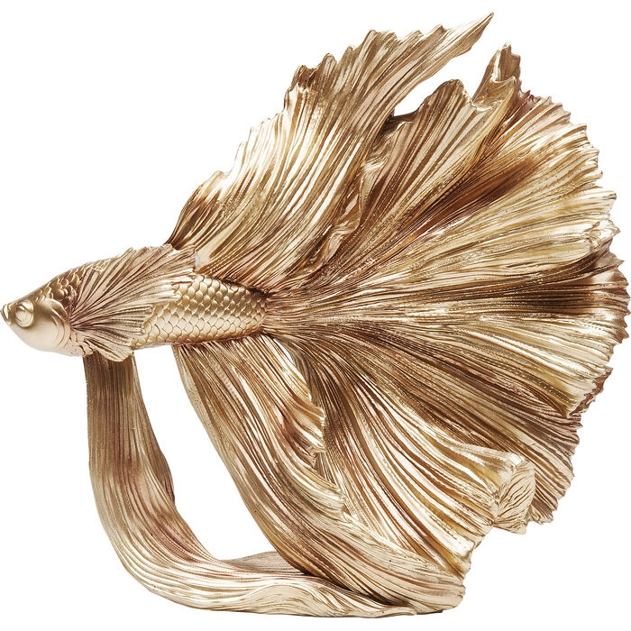 Decorațiune Betta Fish S 33,5x14x36,5 cm, Rășină Organică Auriu - Kare Design [6]