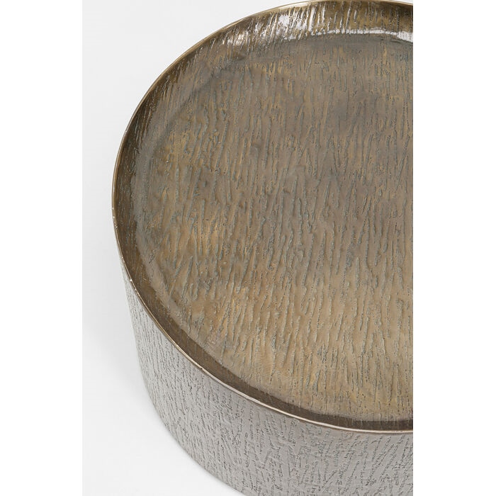 Măsuță de Cafea Casablanca 60x60x35 cm, Aluminiu și Alamă Maro - Kare Design [2]
