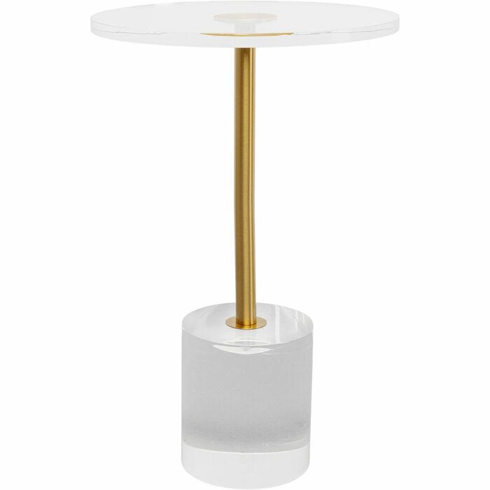 Produse - Măsuță Ghost 35x35x55 cm, Auriu Vopsit în Câmp Electrostatic - Kare Design
