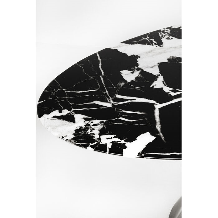 Masă de Dining Mambo Chrome, Marmură și MDF Lucios - Kare Design [2]