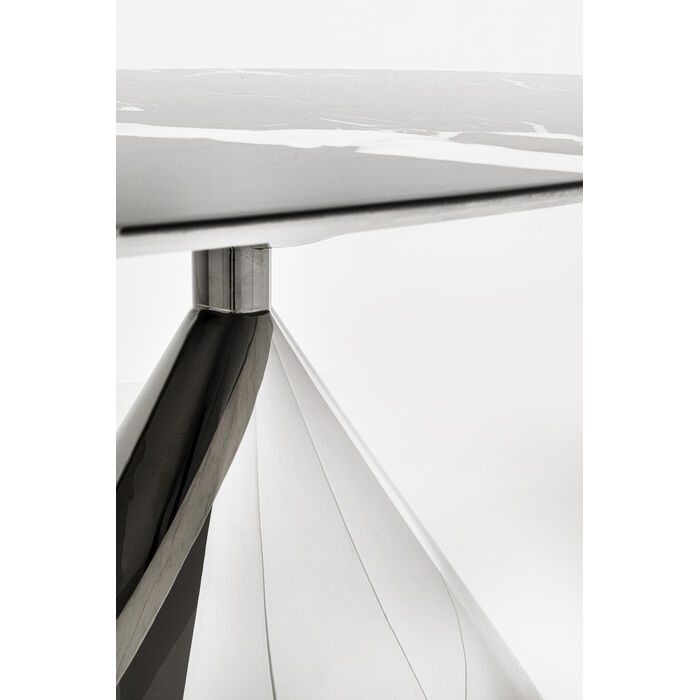 Masă de Dining Mambo Chrome, Marmură și MDF Lucios - Kare Design [3]
