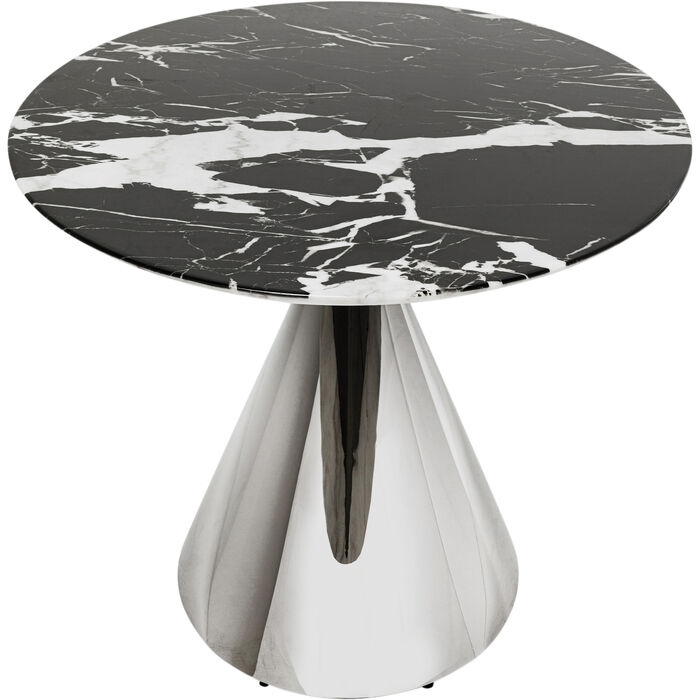 Masă de Dining Mambo Chrome, Marmură și MDF Lucios - Kare Design [6]