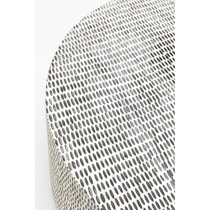 Măsuță de Cafea Piano 76x76x36 cm, MDF și Rășină Negru și Alb - Kare Design [2]