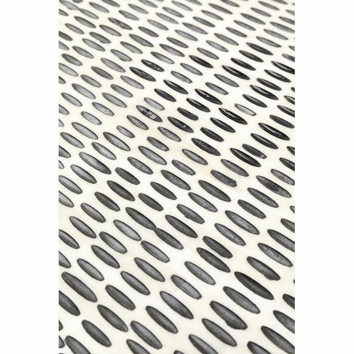 Măsuță de Cafea Piano 76x76x36 cm, MDF și Rășină Negru și Alb - Kare Design [4]