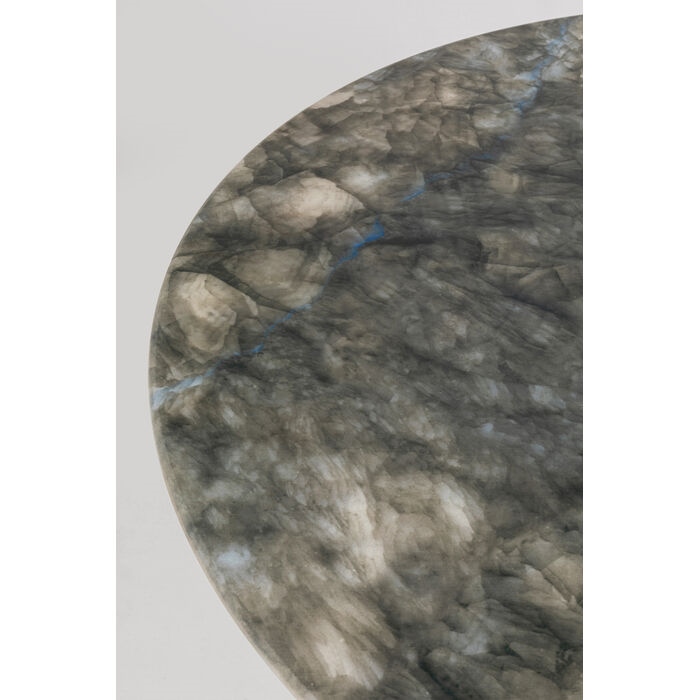 Masă de Dining Amora Stone 120x120x74 cm, În Finisaj Argintiu - Kare Design [2]