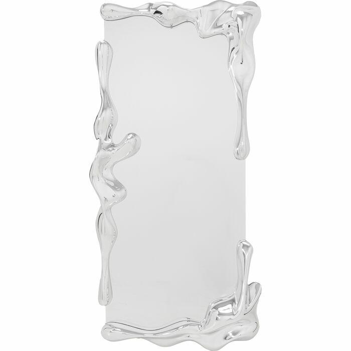 Produse - Oglindă Lava, Sticlă Oglindă și Placă MDF Lacuită Argintiu - Kare Design