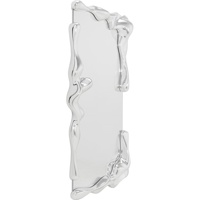 Oglindă Lava, Sticlă Oglindă și Placă MDF Lacuită Argintiu - Kare Design [2]