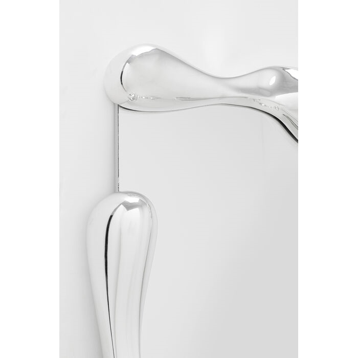 Oglindă Lava, Sticlă Oglindă și Placă MDF Lacuită Argintiu - Kare Design [3]