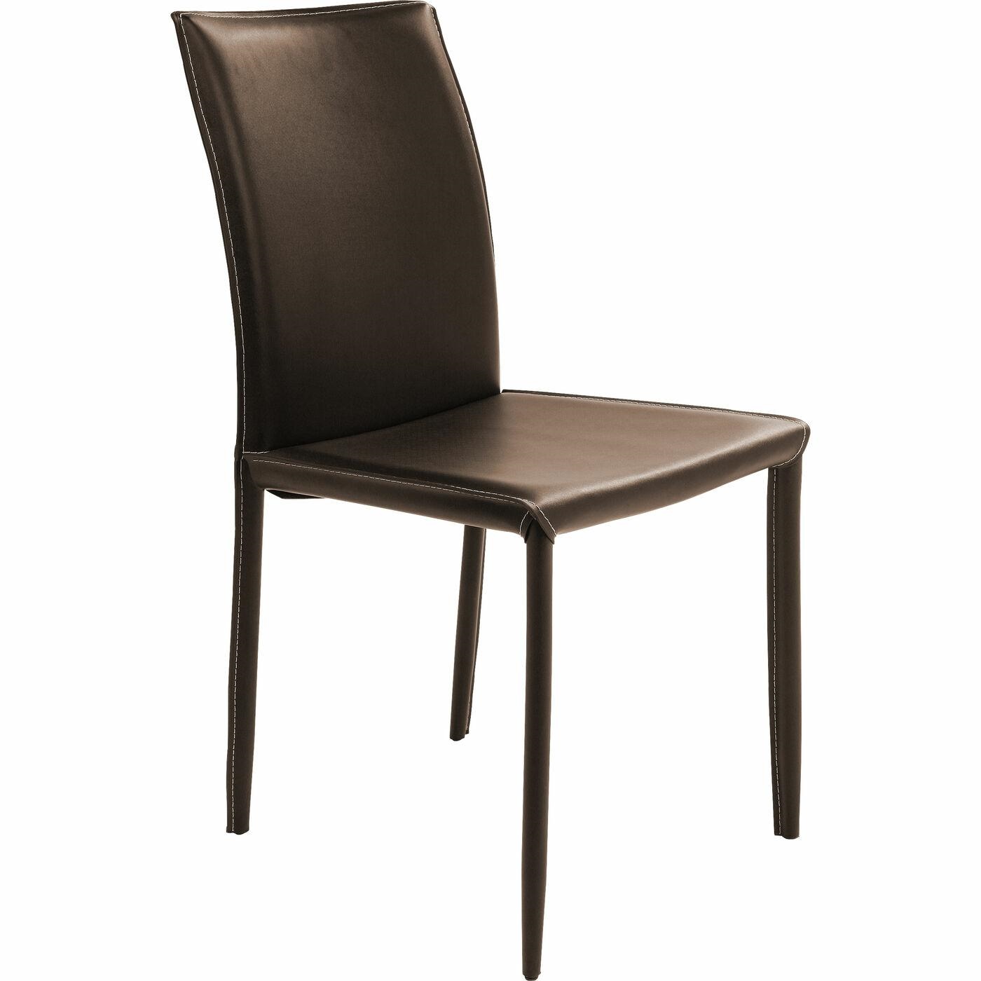 Scaune - Scaun Milano 45,5x59x92 cm, Imitație de Piele Maro - Kare Design